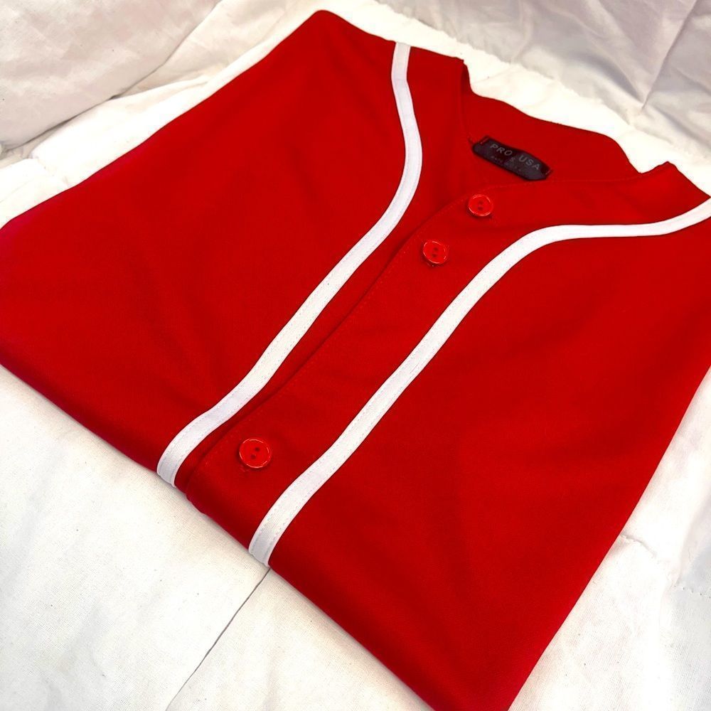 Mens Size Small Casual Baseball Button Up